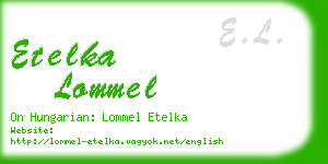 etelka lommel business card